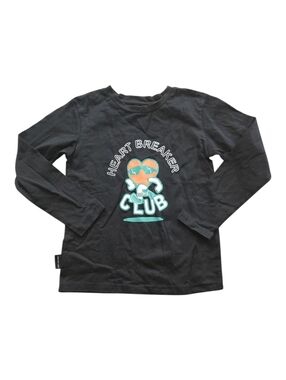 Dot Australia Black Heart Breaker Club Graphic Long Sleeve Kids Tee 7
